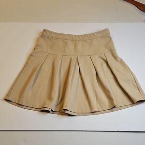 Girls Pleated Khaki Skirt, Size 10 Bundle Of 2
